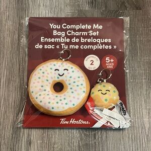 Tim Hortons You Complete Me Donut Bag Charm Set